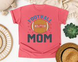 Football Mom Hearts graphic tee in Watermelon