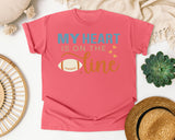 My Heart Is On The Line graphic tee in Watermelon