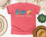Peace Love Football graphic tee in Watermelon