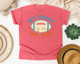 My Heart Is On That Field Ball graphic tee in Watermelon