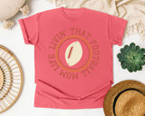 Livin That Football Mom Life Circle graphic tee in Watermelon