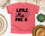 Little Miss Pre-K Paintbrush graphic tee in Watermelon