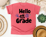 Hello 4th Grade Backpack graphic tee in Watermelon