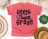 Hello Seventh Grade graphic tee in Watermelon