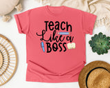 Teach Like A Boss graphic tee in Watermelon