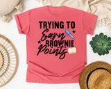 Trying To Earn Brownie Points graphic tee in Watermelon