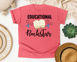 Educational Rockstar Book graphic tee in Watermelon