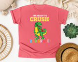 Im Ready To Crush 2nd Grade Dino graphic tee in Watermelon