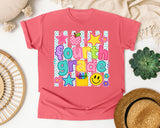 Fourth Grade Crayons Smiley graphic tee in Watermelon