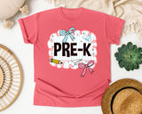 Pre-K Scallop Bow graphic tee in Watermelon