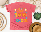 Happy 100 Days Of School Alarm Clocks graphic tee in Watermelon