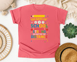 100 Days Of School Strong No Matter The Distance graphic tee in Watermelon