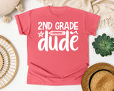 2nd Grade Dude White 2 graphic tee in Watermelon