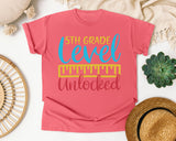 5th Grade Level Unlocked graphic tee in Watermelon