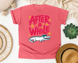 After A While Alligator graphic tee in Watermelon