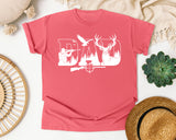 Dad Hunting White graphic tee in Watermelon