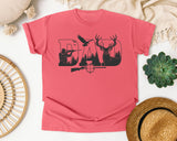 Dad Hunting Grey graphic tee in Watermelon