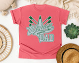 Wolves Rowing Dad graphic tee in Watermelon