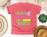 Resting Teacher Face graphic tee in Watermelon