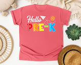 Hello Pre-K graphic tee in Watermelon