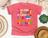 So Long Fifth Grade Look Out Sixth Grade graphic tee in Watermelon