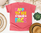 Happy To See Your Face graphic tee in Watermelon
