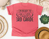 I'm Ready To Crush 3rd Grade Grey graphic tee in Watermelon