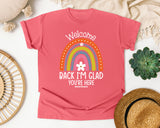 Welcome Back I'm Glad You're Here graphic tee in Watermelon