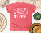 I'm Ready To Crush 3rd Grade White graphic tee in Watermelon