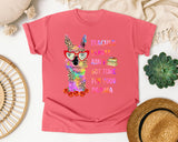 Teacher Llama Ain't Got Time For Your Drama graphic tee in Watermelon