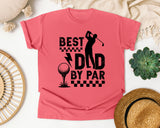 Best Dad By Par White graphic tee in Watermelon