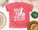 Best Dad By Par White 2 graphic tee in Watermelon