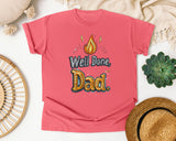 Well Done Dad Grey graphic tee in Watermelon