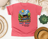 Dad's Rules Eat Grill Chill Nap Repeat Grey 2 graphic tee in Watermelon