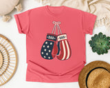 Patriotic Dad Boxing Gloves graphic tee in Watermelon