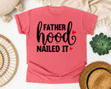 Fatherhood Nailed It White graphic tee in Watermelon