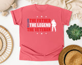 The Father The Legend The Veteran graphic tee in Watermelon