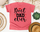Best Dad Ever White 2 graphic tee in Watermelon