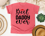 Best Daddy Ever White graphic tee in Watermelon