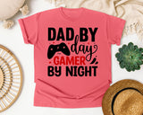 Dad By Day Gamer By Night White graphic tee in Watermelon