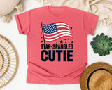 Star Spangled Cutie White 5 graphic tee in Watermelon