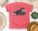Patriotic Truck With Gifts graphic tee in Watermelon