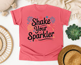 Shake Your Sparkler White 5 graphic tee in Watermelon