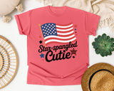 Star Spangled Cutie Black graphic tee in Watermelon
