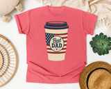 Best Dad Coffee Cup graphic tee in Watermelon