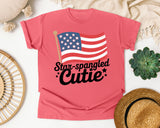 Star Spangled Cutie Black 2 graphic tee in Watermelon