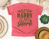 My Daddy Is My Hero Brown 2 graphic tee in Watermelon