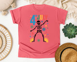 4th July Grey 3 graphic tee in Watermelon