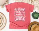 Best Dad No 1 Forever graphic tee in Watermelon