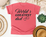 World's Greatest Dad Grey graphic tee in Watermelon
